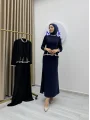 Adriana Taş Detaylı Balık Model Elbise