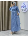 Analı Kızlı Boncuk Payet Elbise