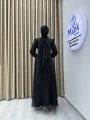 Analı Kızlı Boncuk Payet Elbise