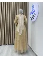 Analı Kızlı Boncuk Payet Elbise