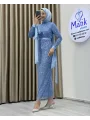 Analı Kızlı Boncuk Payet Midi Elbise