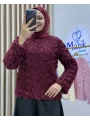 Asetat Saten Etek & Gül Kumaş Üst Takım