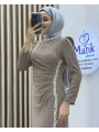 Çift Taraflı Krep Tesettür Abiye