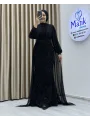 Gül Kumaş Şifon Detay Abiye