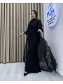 Gül Kumaş Şifon Detay Abiye