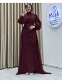 Gül Kumaş Şifon Detay Abiye