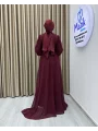 Gül Kumaş Şifon Detay Abiye