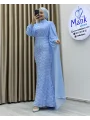 Gül Kumaş Şifon Detay Abiye