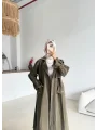 Kuşaklı Cep Detaylı Trençkot