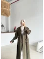 Kuşaklı Cep Detaylı Trençkot
