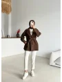 Kruvaze Yaka Trençkot-Kısa