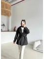 Kruvaze Yaka Trençkot-Kısa