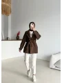 Kruvaze Yaka Trençkot-Kısa