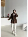 Kruvaze Yaka Trençkot-Kısa