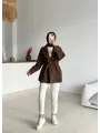 Kruvaze Yaka Trençkot-Kısa