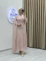 Sofia Kumaş Şifon Detaylı Abiye Elbise