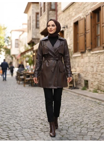Deri Trençkot-Kısa