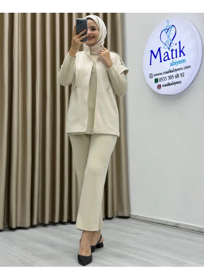Oysho Kaşe Yelek Üçlü Takım