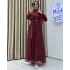 Analı Kızlı Boncuk Payet Elbise