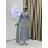 Sofia Kumaş Şifon Detaylı Abiye Elbise