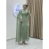 Sofia Kumaş Şifon Detaylı Abiye Elbise