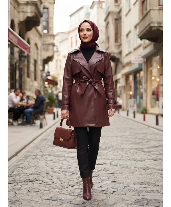 Deri Trençkot-Kısa