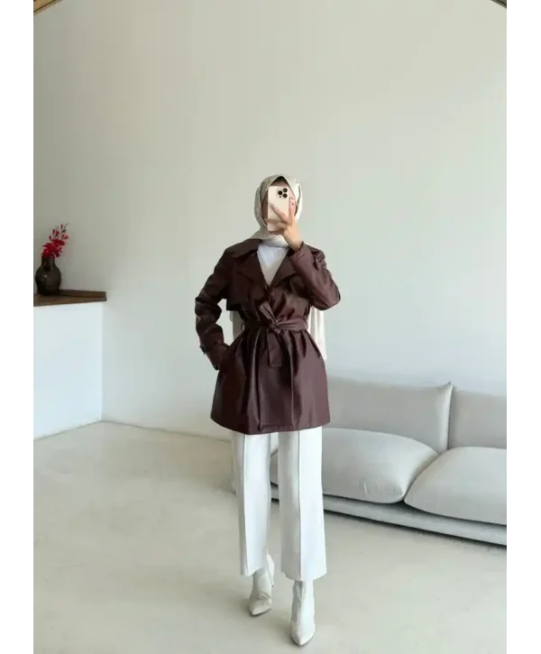 Deri Trençkot-Kısa
