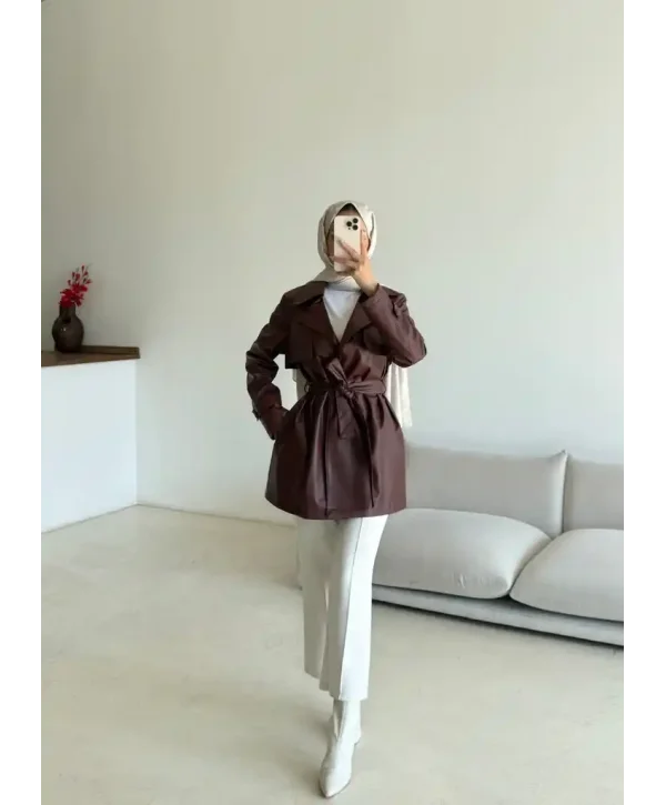 Deri Trençkot-Kısa