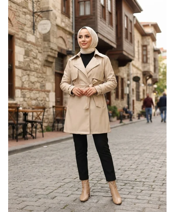 Deri Trençkot-Kısa