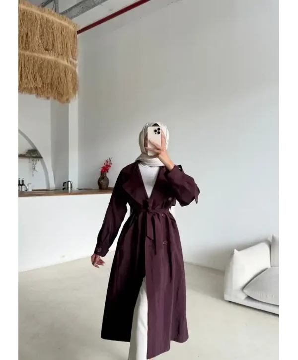 Kruvaze Yaka Trençkot