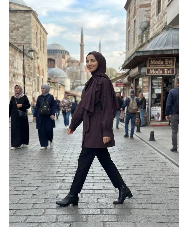 Rüzgarlıklı Trençkot-Kısa