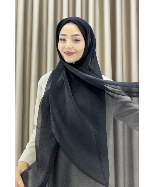 Sofia Saten Zarif Dökümlü Şal - Hafif ve Konforlu Şal