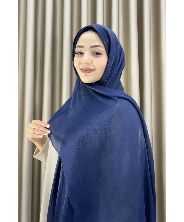 Sofia Saten Zarif Dökümlü Şal - Hafif ve Konforlu Şal