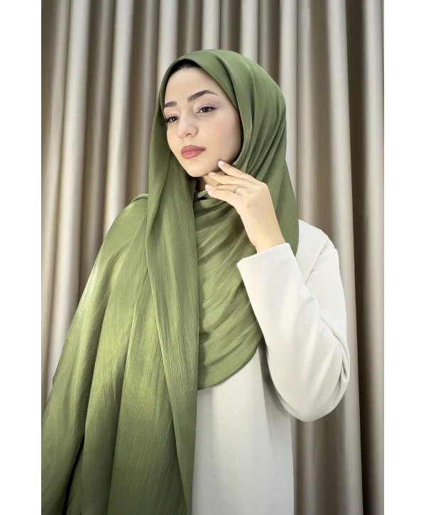 Sofia Saten Zarif Dökümlü Şal - Hafif ve Konforlu Şal