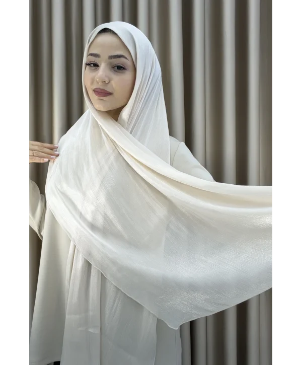 Sofia Saten Zarif Dökümlü Şal - Hafif ve Konforlu Şal