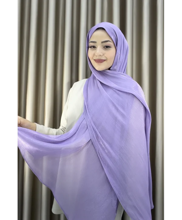 Sofia Saten Zarif Dökümlü Şal - Hafif ve Konforlu Şal