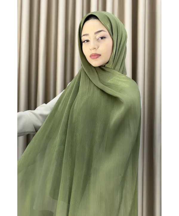 Sofia Saten Zarif Dökümlü Şal - Hafif ve Konforlu Şal