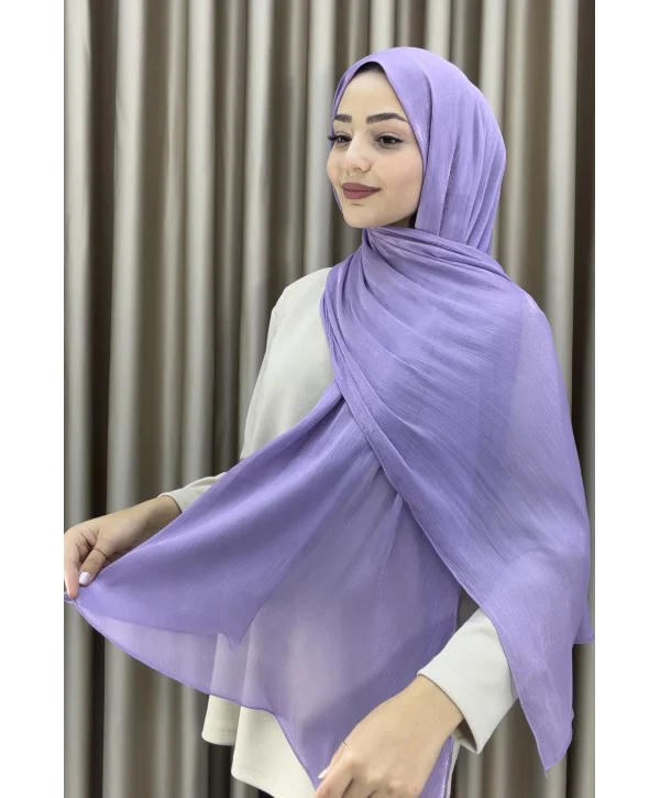 Sofia Saten Zarif Dökümlü Şal - Hafif ve Konforlu Şal