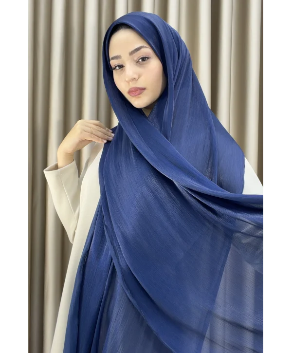 Sofia Saten Zarif Dökümlü Şal - Hafif ve Konforlu Şal