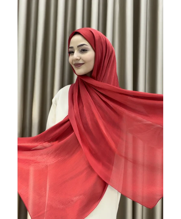 Sofia Saten Zarif Dökümlü Şal - Hafif ve Konforlu Şal
