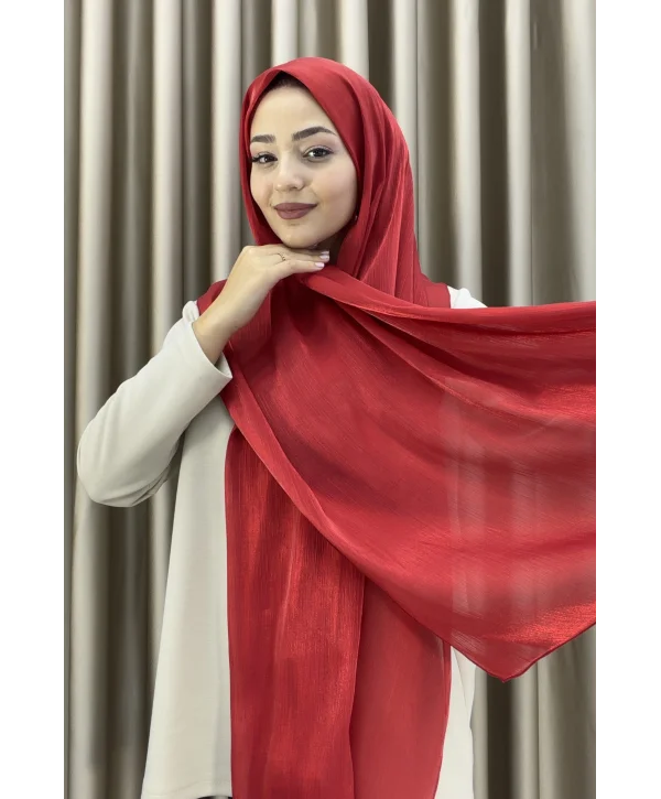Sofia Saten Zarif Dökümlü Şal - Hafif ve Konforlu Şal