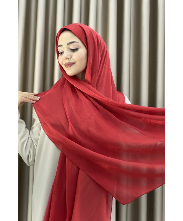 Sofia Saten Zarif Dökümlü Şal - Hafif ve Konforlu Şal