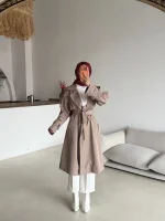 Kol Detaylı Trençkot