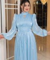 Sofya Tasarım Göğüs Dekolteli Yırtmaçlı Uzun Elbise Abiye