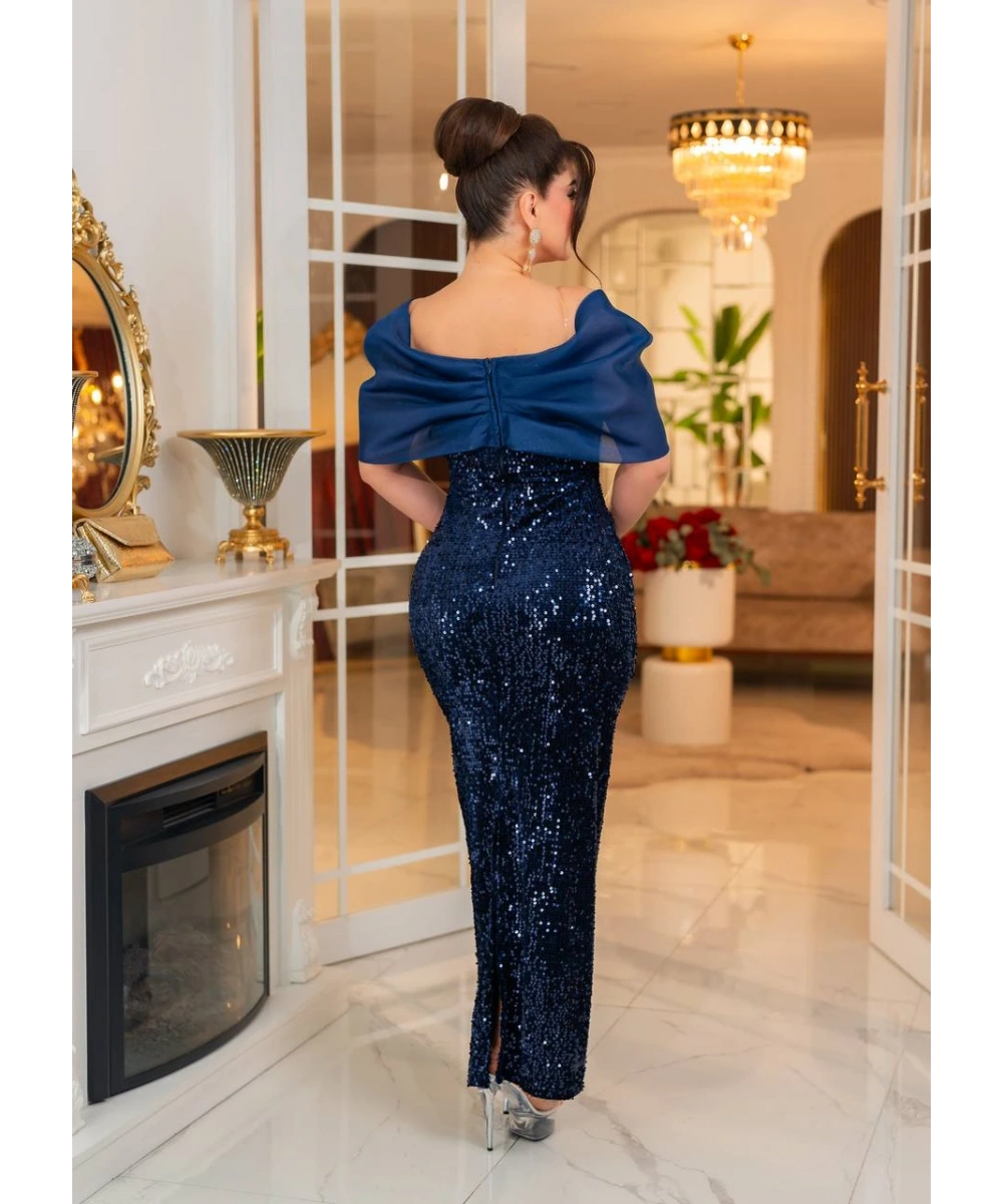 Gazel Organze Garnili Kadife Payet Abiye