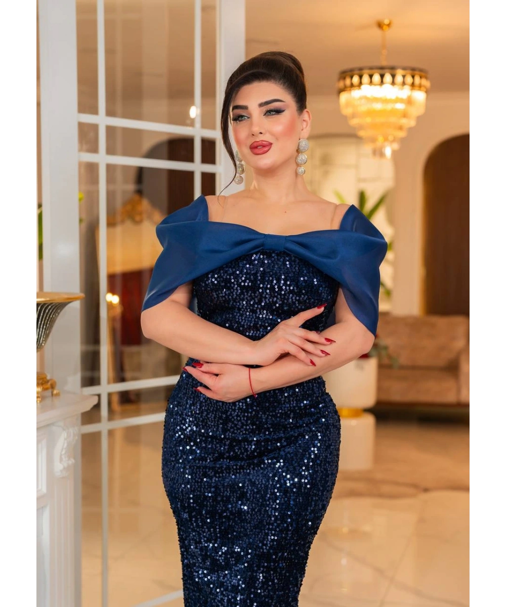 Gazel Organze Garnili Kadife Payet Abiye