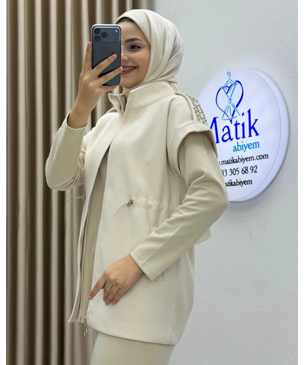 Oysho Kaşe Yelek Üçlü Takım