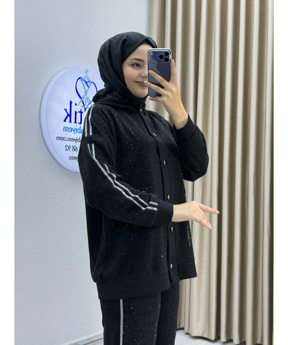 Taş Detaylı İkili Takım