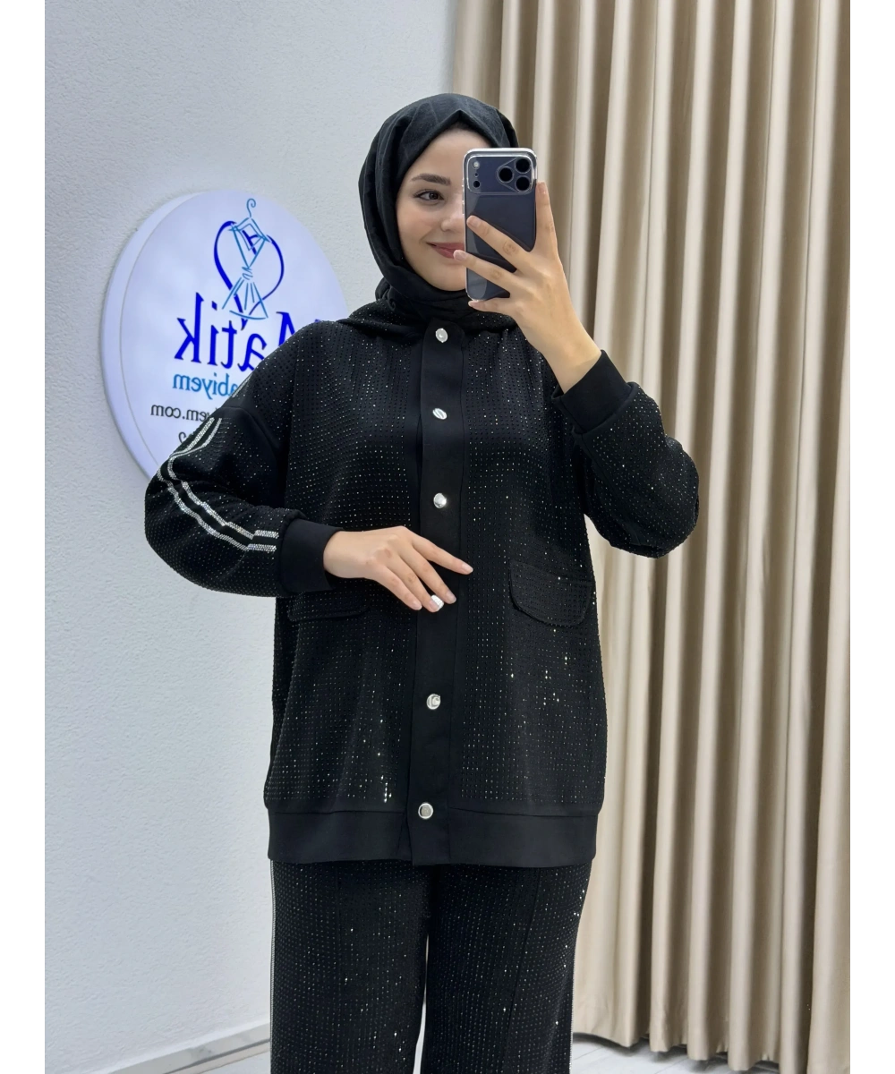 Taş Detaylı İkili Takım