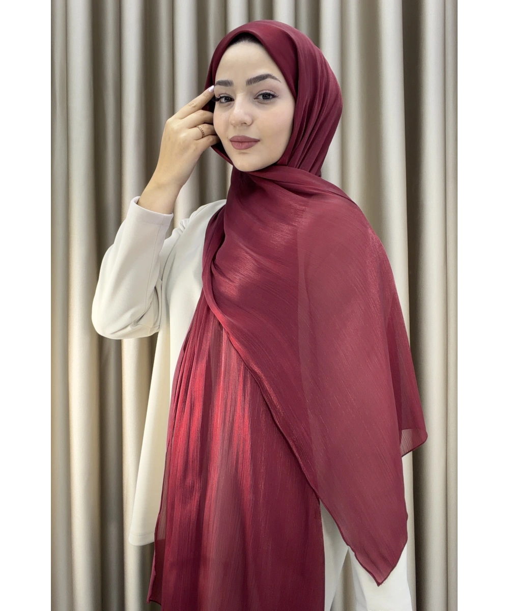 Sofia Saten Zarif Dökümlü Şal - Hafif ve Konforlu Şal